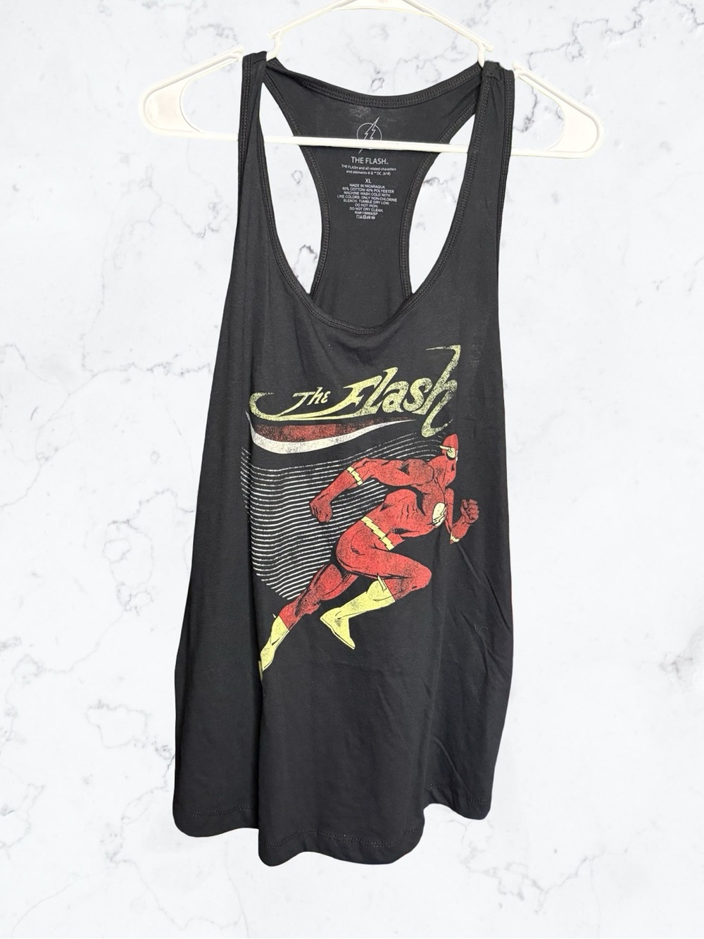 The Flash Women's Black Graphic Racerback Tank Top